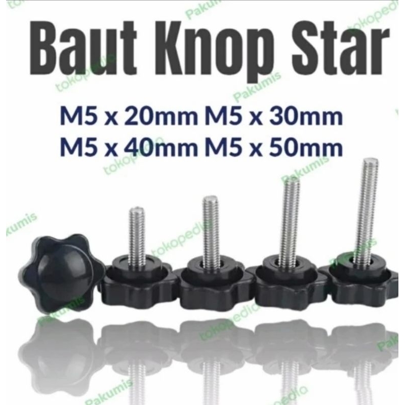 BUAT KNOP STAR M5 BUAT KENOP 5 X 20 30 40 50