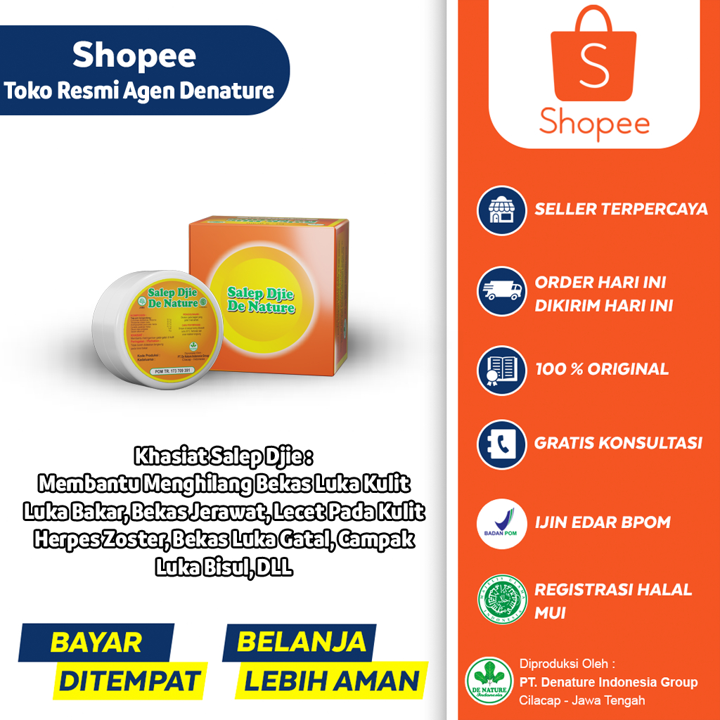 Salep Djie Denature Obat Pengering Bekas Luka Lecet Diabetes Basah, Luka Gatal Kulit, Luka Herpes Zo