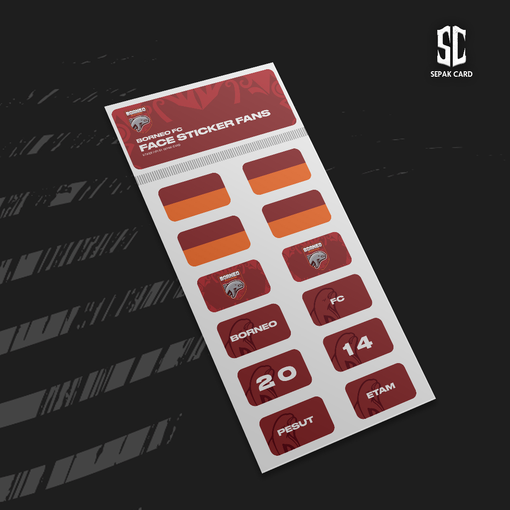 STIKER WAJAH BORNEO FC | STIKER PIPI BORNEO FC KUALITAS PREMIUM