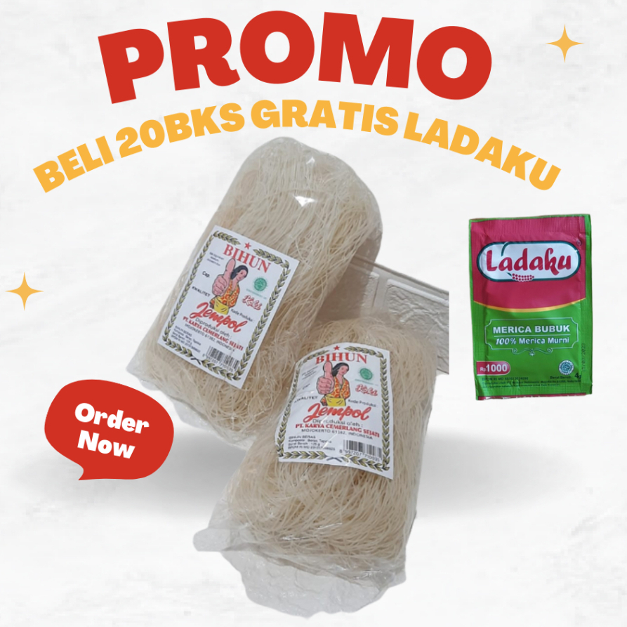 

Bihun Beras Cap Koki kwalitet jempol 125 gram / Bungkus