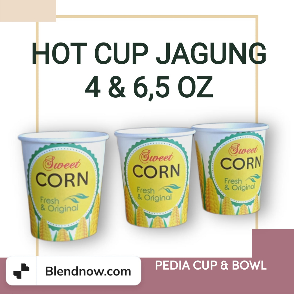 Paper Hot Cup Gelas Kertas Jagung Jasuke Kopi 4 Oz 6,5 Oz 120 ml 190 ml