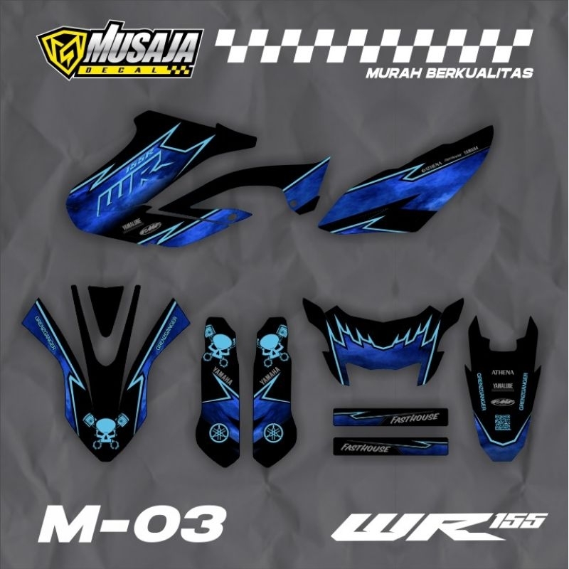 Decal wr 155 biru full body elegan - dekal wr155 fullbody
