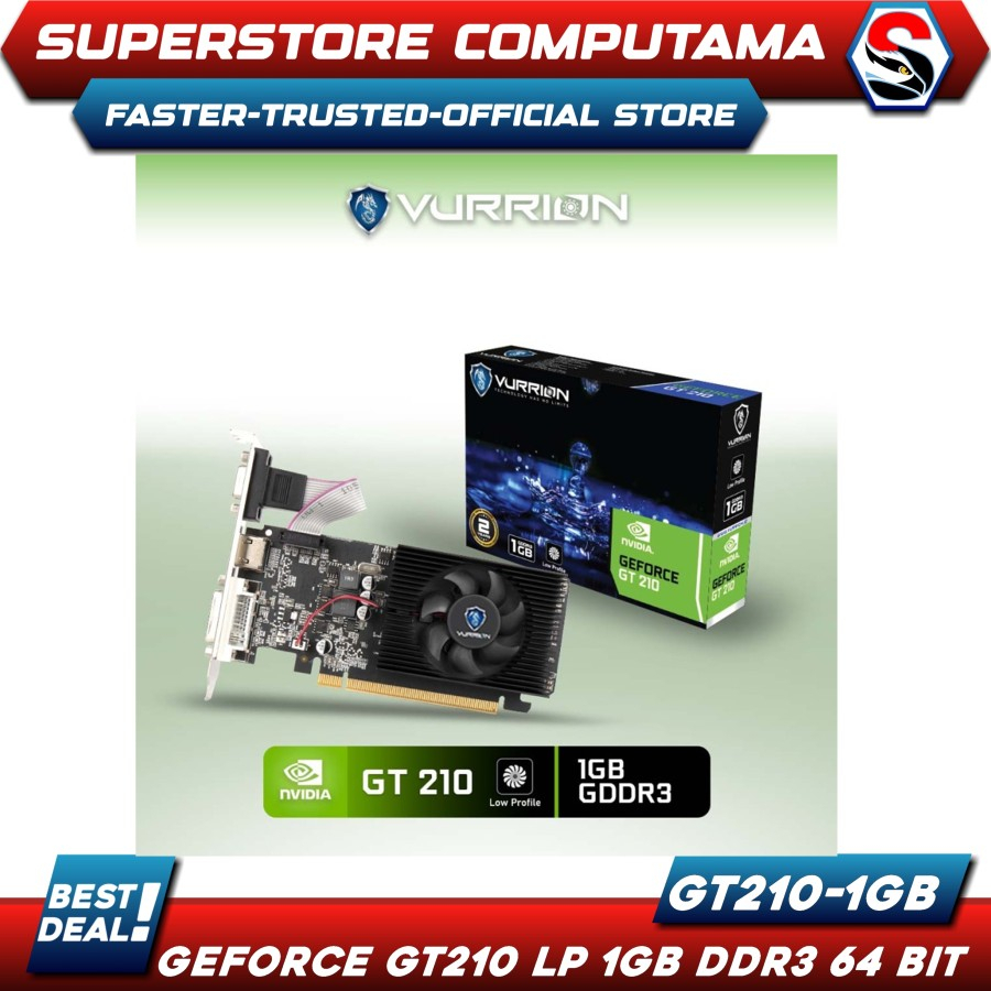 VGA NVIDIA VURRION GT 210 / GT210 LP 1GB DDR3 64-BIT