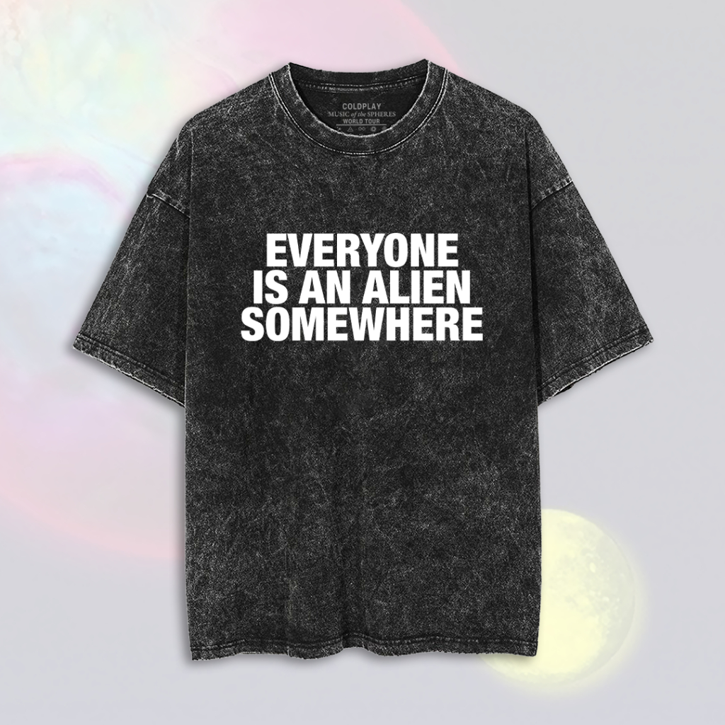 Kaos Oversize Washed Coldplay | Washed T-Shirt | Kaos Band Coldplay | Kaos Konser Coldplay | WO cp71
