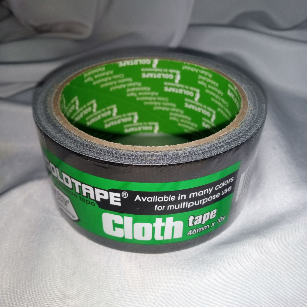 

Lakban kain hitam GOLDTAPE 46mm 10 YARD Cloth Hitam PER 1 ROLL besar