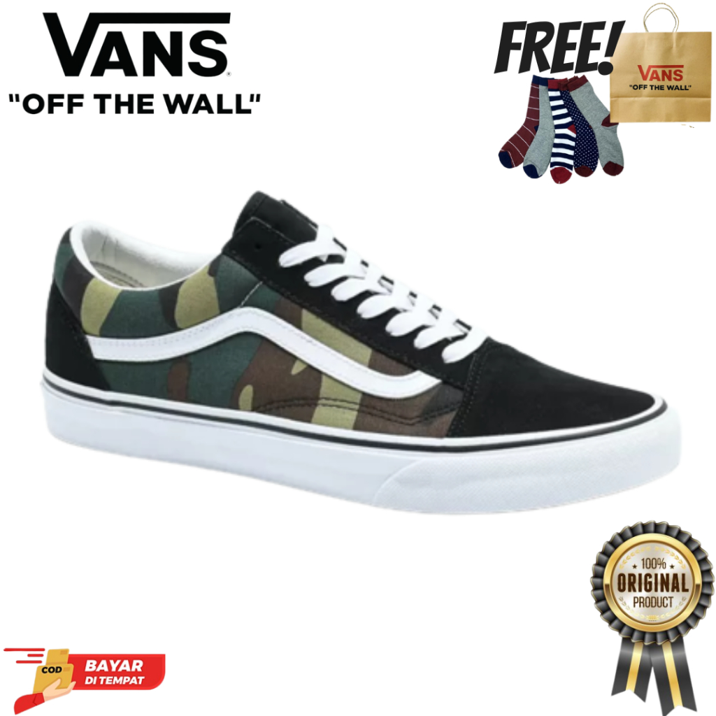 SALE DISKON! VANS OLDSKOOL WOODLAND CAMO CLASSIC 100% ORIGINAL BNIB