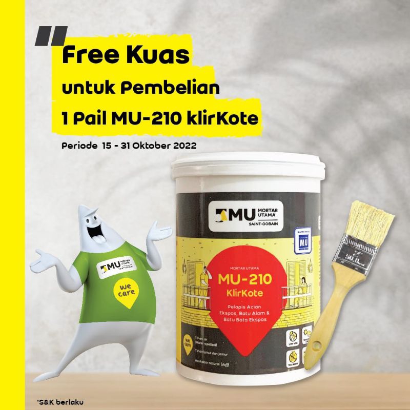 iNstansday- Mortar Utama Weber MU-210 Klirkote Pelapis Acian Ekspos