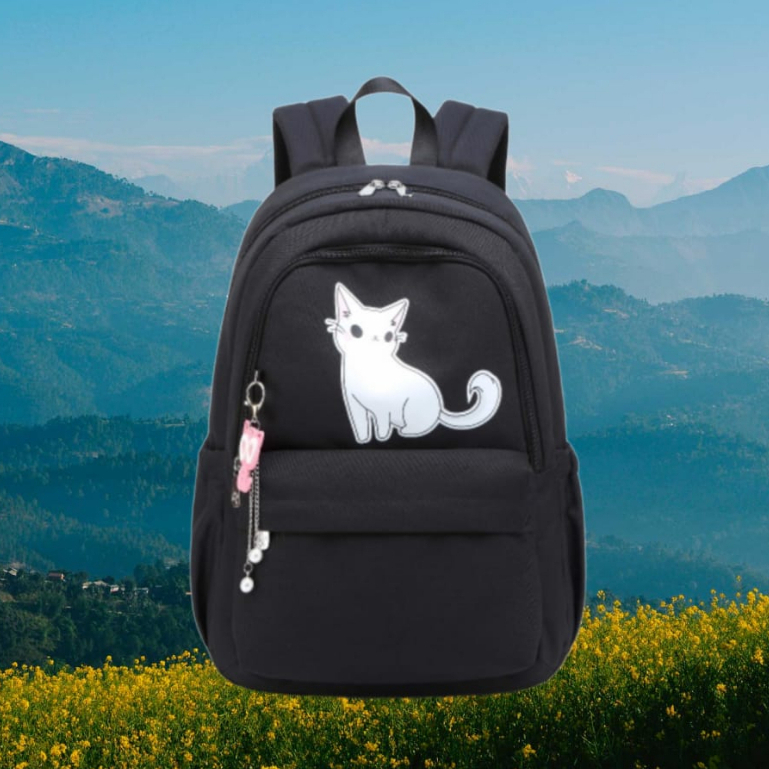 Tas Ransel Anak Perempuan Tas Gendong Karakter Cat White Untuk Sekolah SD TK Murah