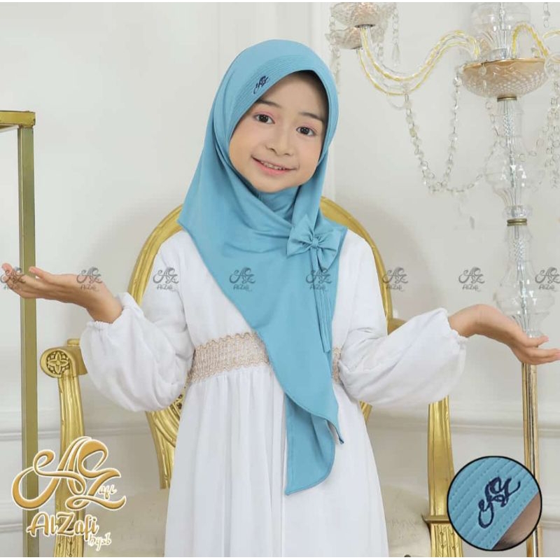 KERUDUNG ANAK RAYENA KIDS SEGITIGA INSTAN PET || BAHAN JERSEY || PRODUK ALZAFI