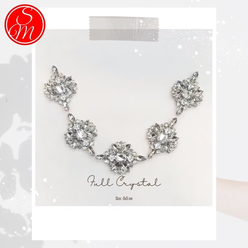 Payet Rangkai Leher Pinggang Lengan Jilbab Kaftan Instan/payet rangkai/mutiara rangkai/payet leher/p