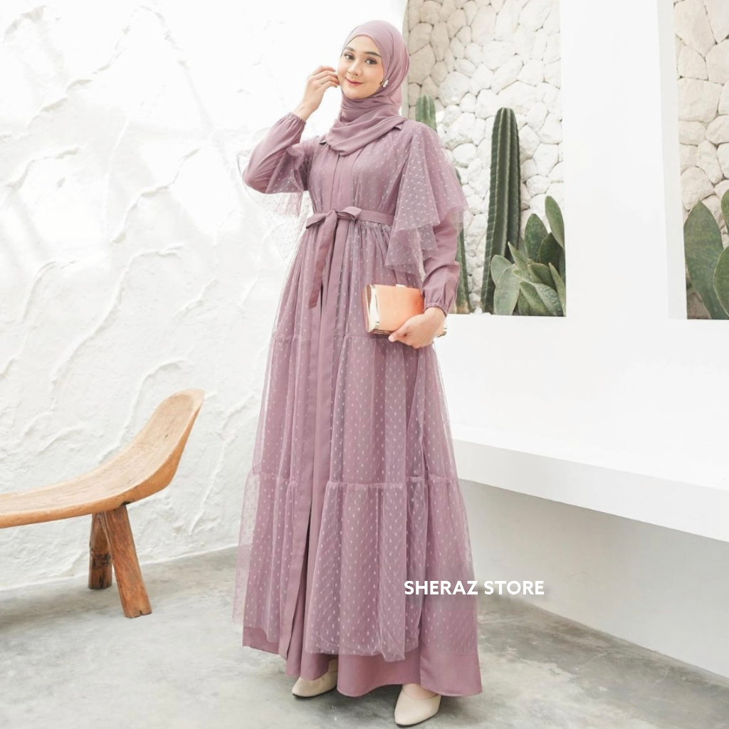 INARA SET (DRESS + OUTER) S M L XL XXL XXXL 5L Gamis Kondangan Wanita Jumbo Ld 120 130 140 Terbaru 2023