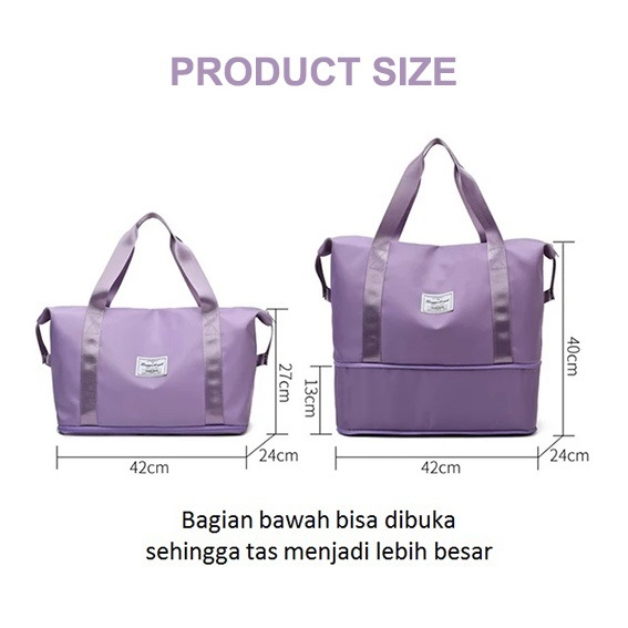 Tas Travel Duffel Berkapasitas Besar Tahan Air/Fitness Gym Bags/ Tas Travel Import Multifungsi