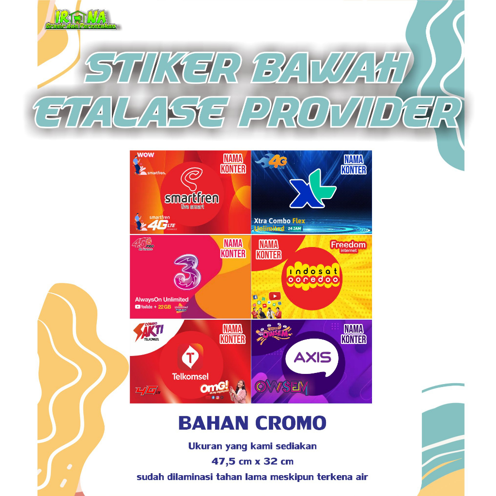

STIKER BAWAH ETALASE/STIKER CROMO/STIKER MURAH/AKSESORIS KONTER