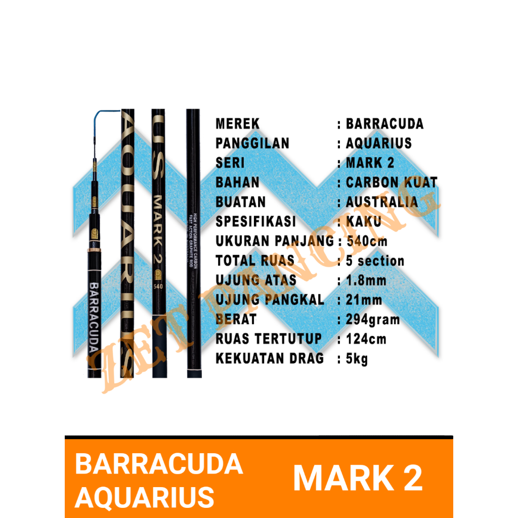 MARK 2 joran tegek BARRACUDA AQUARIUS NEW