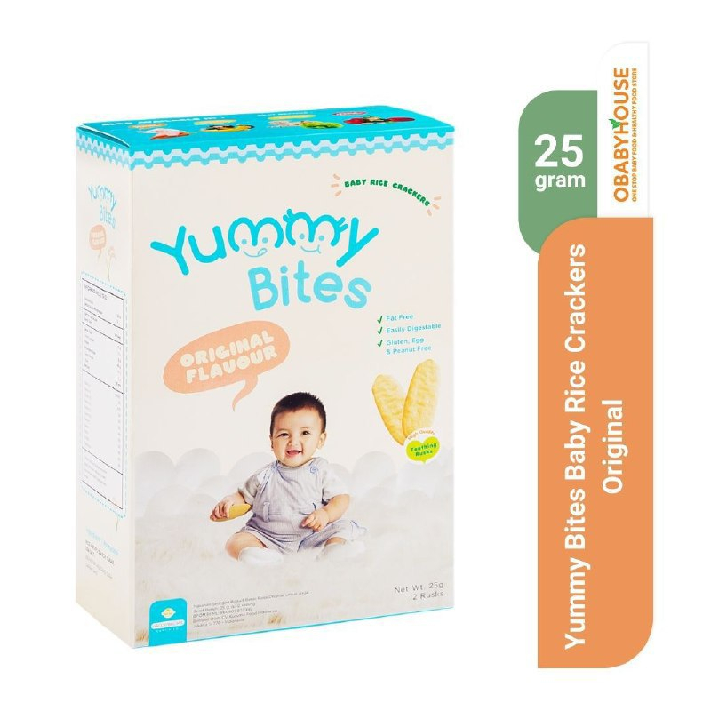 Yummy Bites Baby Rice Crackers Original 25 gr