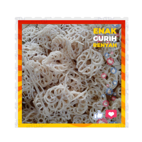 

Kerupuk Keriting Kecil Mentah Krupuk Mawar Putih Rasa Bawang 500gram