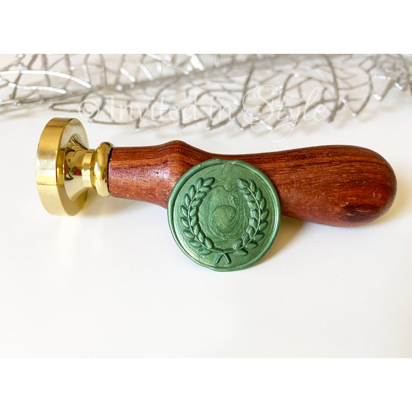 

(KSC) Fredyperry (Forest Green) - 1 Pcs seal wax coin sticker siap pakai ready stock (Include double tape) / souvenir pernikahan / accesories / calligraphy / journaling / undangan / hampers