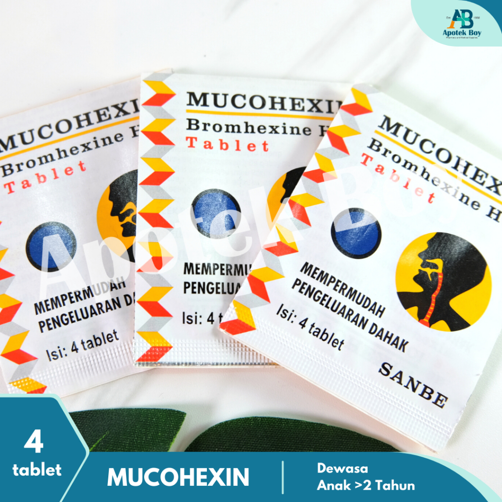 MUCOHEXIN TABLET 8 MG | OBAT BATUK | OBAT BATUK BERDAHAK