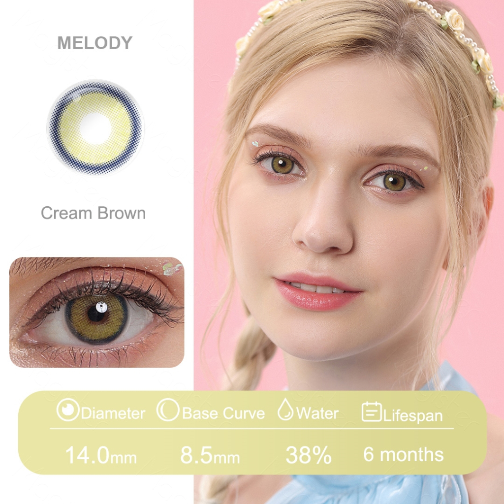 Magister Softlens Minus 14.5mm (0.00 s/d -6.00)  Soflen Minus Soflens Grey Softlens Brown softlens mata korea Softlens LUNA