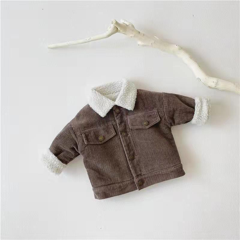 JAKET anak dan bayi tebal bulu cocok untuk musim dingin/daerah pegunungan motif polos