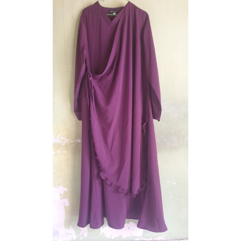 Preloved Gamis Set by Ummah / Gamis Dan Kerudung FK / Preloved Gamis Branded Ungu