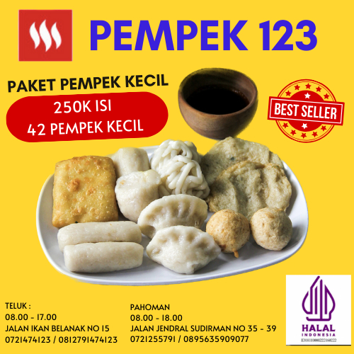 

Pempek 123 Lampung Pusat. Paket pempek kecil 250.000 A