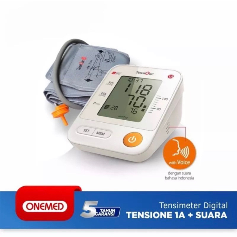 TENSIONE 1A+ SUARA / TENSIMETER DIGITAL ONEMED / TENSI SUARA / ALAT CEK TENSI