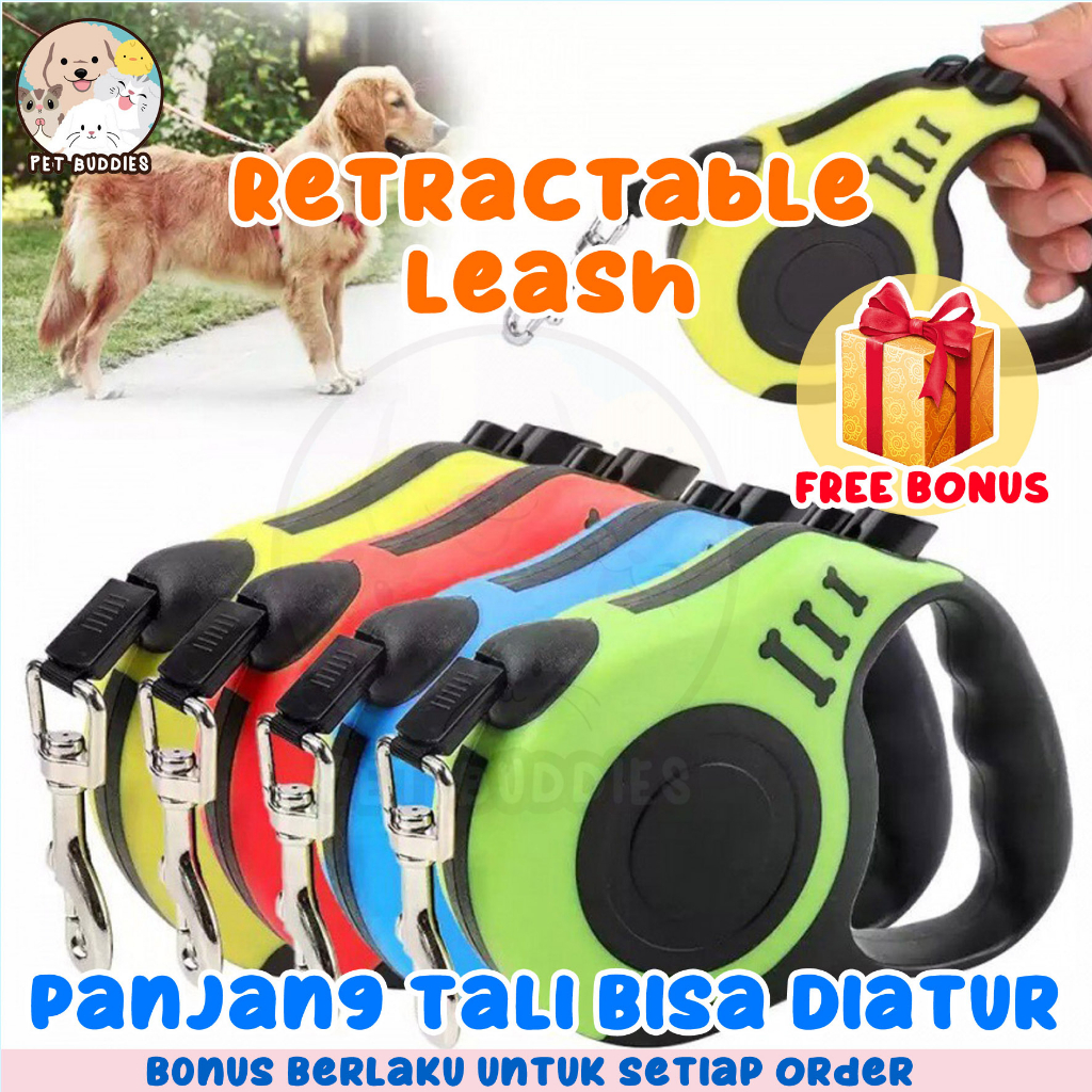 Retractable Leash  3m Tali Tuntun Anjing/Kucing Harness