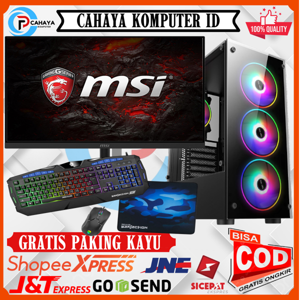 PC Intel I5 12400 Ram 16Gb SSD M.2 256GB Monitor Samsung SR35 24 Inch Fulset Siap Pakai