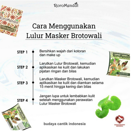 BROTOWALI MASKER LULUR ROROMENDUT Masker Jerawat 20 Gram