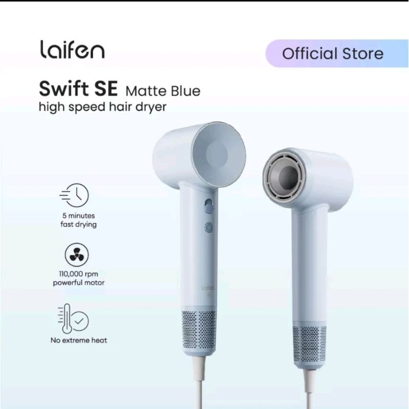 Laifen swift SE high speed hairdryer in matte blue