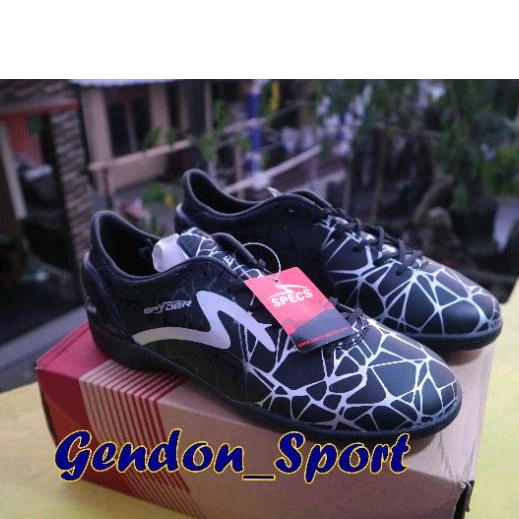 Sepatu Futsal Specs Accelerator Spyder In/Sepcs Acc Spyder In/Acc Spyder In Black-Silver/Specs Acc S