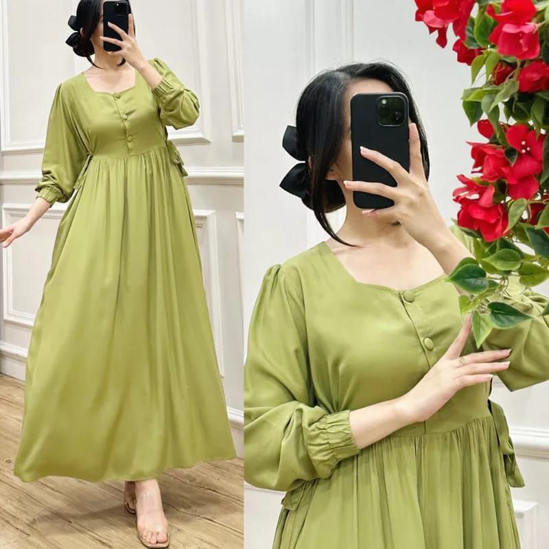 Gamis Chibi Polos Jumbo Deluxe Plain Dress Terbaru 2023