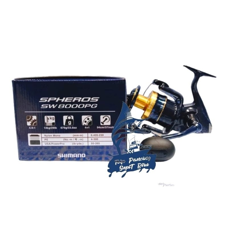 Reel Spinning SHIMANO SPHEROS SW 8000PG NEW 2021