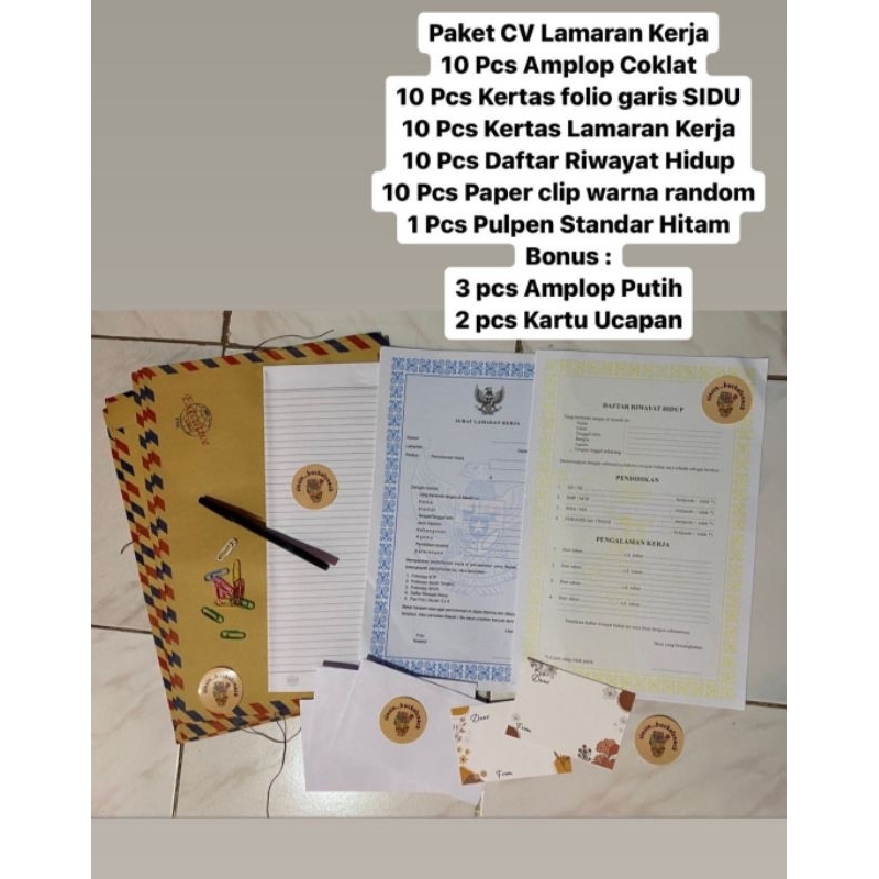 

Paket Lamaran kerja CV