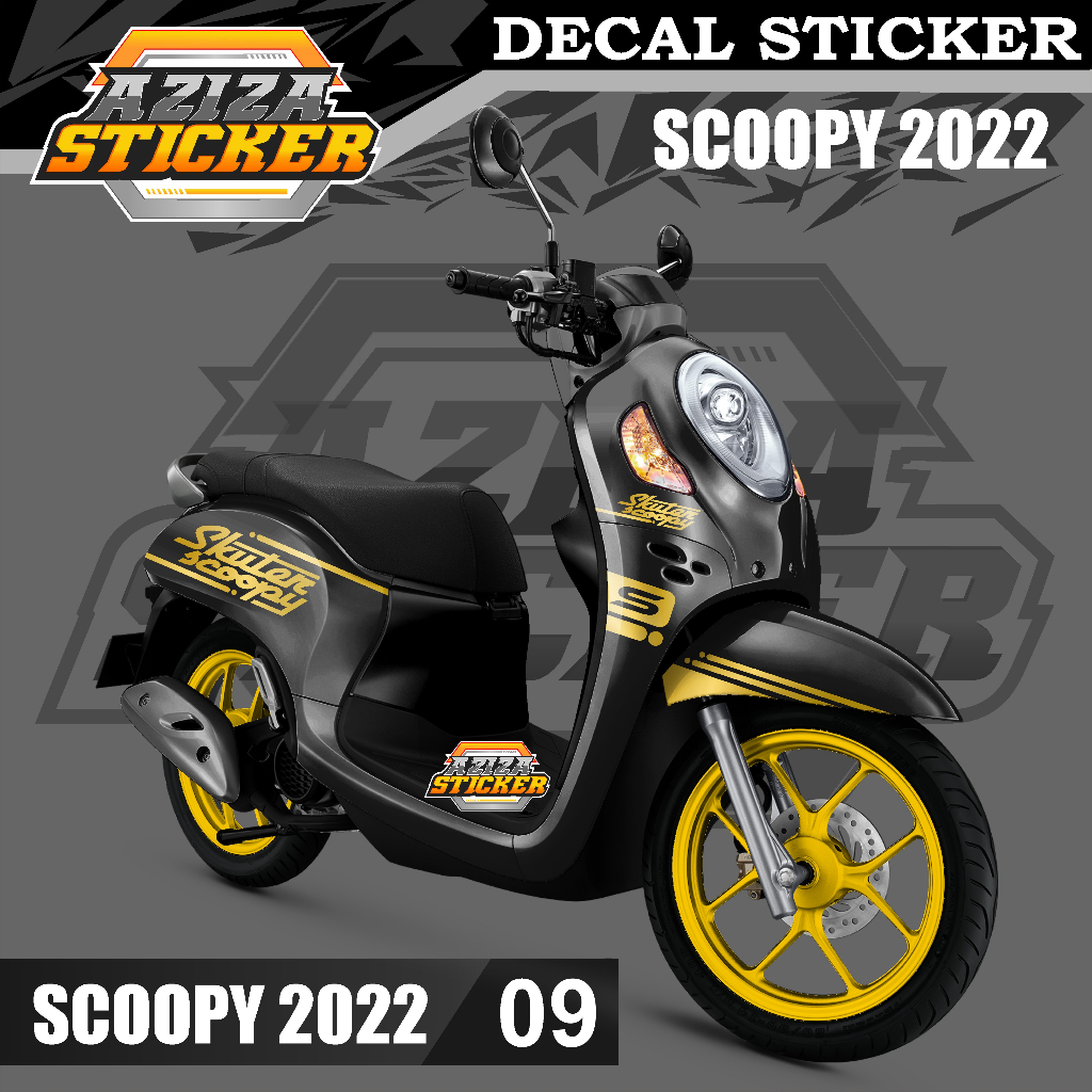 Aziza Sticker - Decal Stiker Scoopy Full body 2021 2022 - Dekal Stiker Scoopy yang lagi viral desain