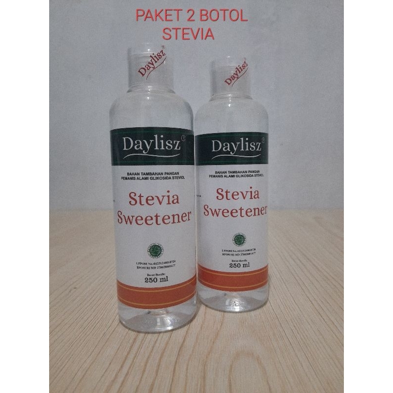

Paket 2 Botol !!! Gula Stevia Pemanis Cair Alami untuk Diabetes dan Diet Rendah Kalori 250ml ( Original )