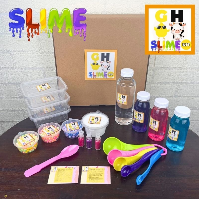 Slime Kit Set Lengkap ANTI GAGAL Souvenir DIY Mainan Edukasi Anak byGHEduPlay