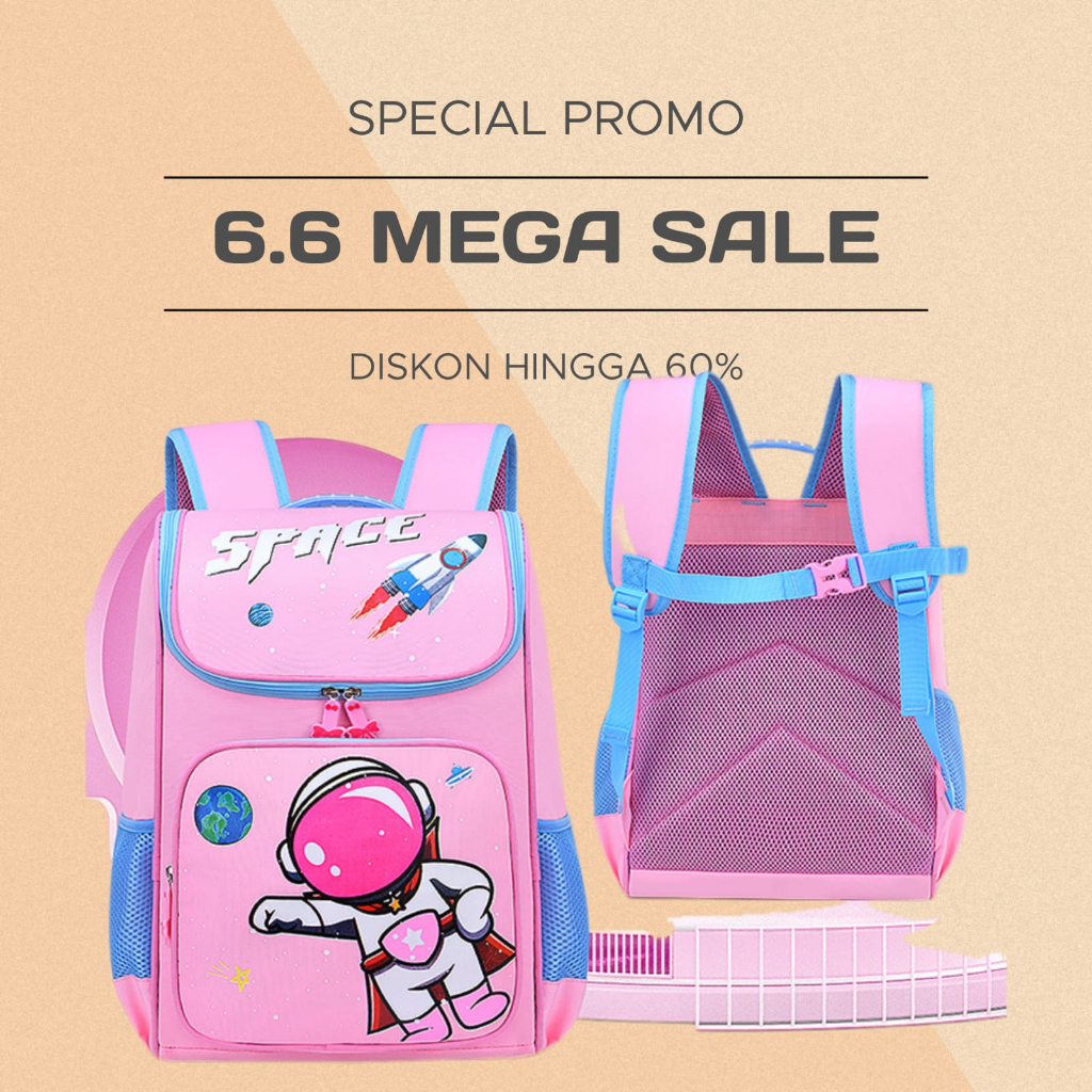 RANSEL ANAK KARAKTER ASTRONOUT IMPOR BERKUALITAS REAL PICT ORIGINA FREE BOTOL