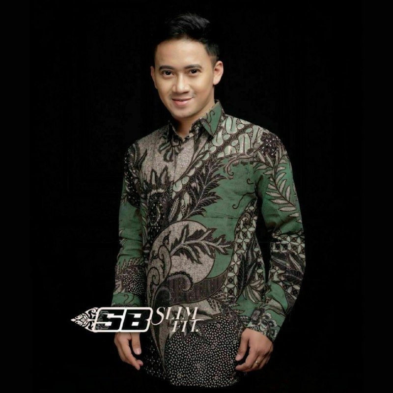 PROMO 3.3 MEN SALE BAJU BATIK PRIA POLOSAN LENGAN PANJANG PRIA PAKAIAN DINAS PNS KERJA SIZE MLXL