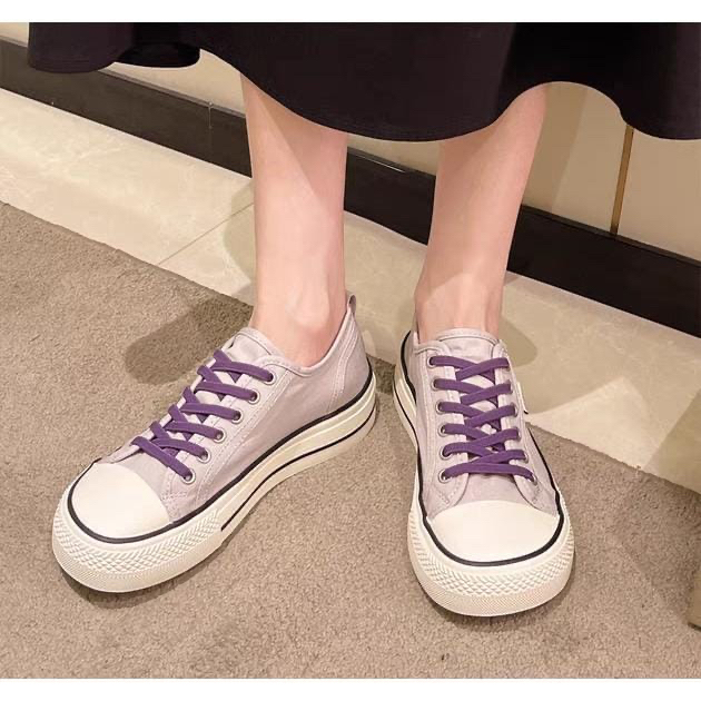 GROSIRTAS &quot;FREE BOX&quot; LV0273 Sepatu Wanita Sneakers Bertali Kasual Fashion Shoes KANVAS Import Premium Quality