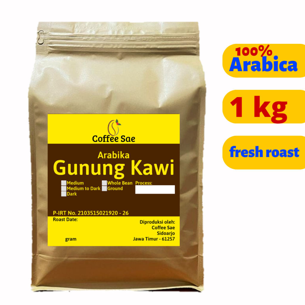 

Biji Kopi Bubuk Arabika 1kg Specialty Arabica Gunung Kawi 1 kg