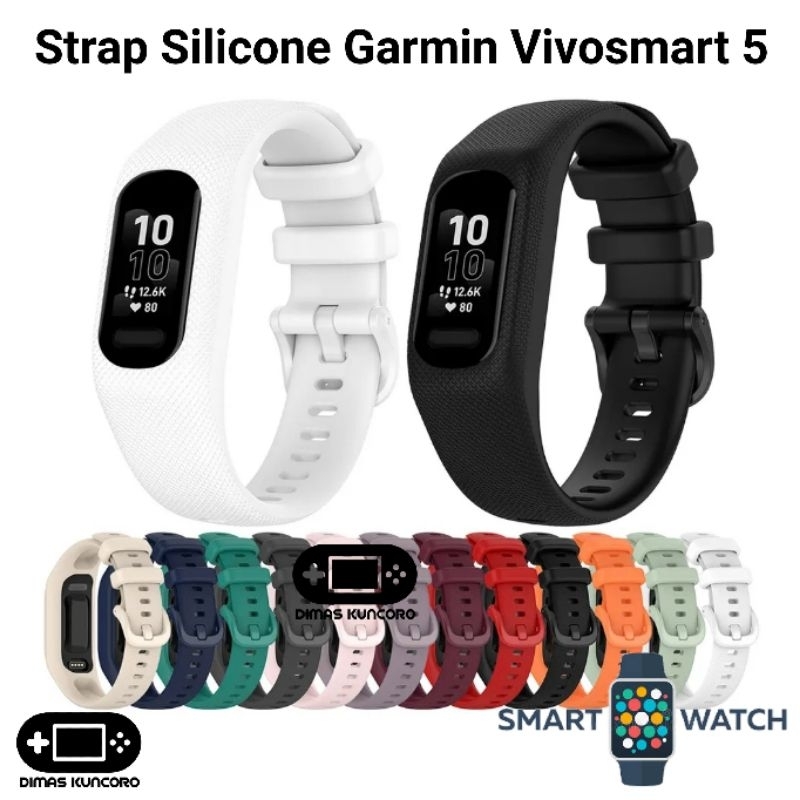 Strap Silicone Garmin Vivosmart 5 silikon tali jam smartwatch karet vivo smart