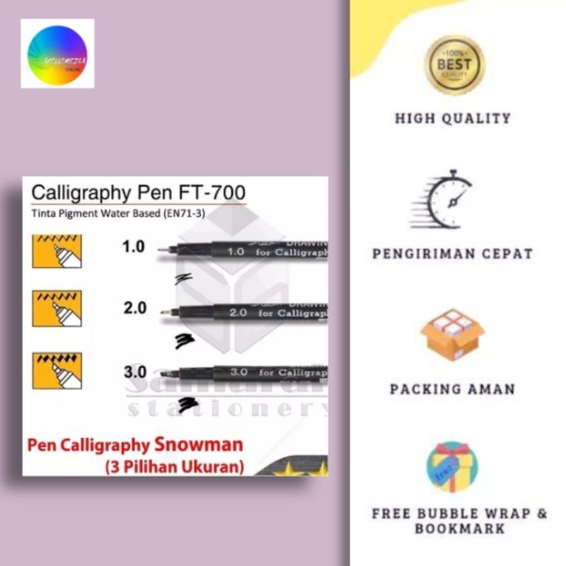 

Calligrap Pen Snowman 1.0 2.0 3.0 / Spidol Tulis Kaligrafi Huruf Arab(ORIGINAL PRODUK)