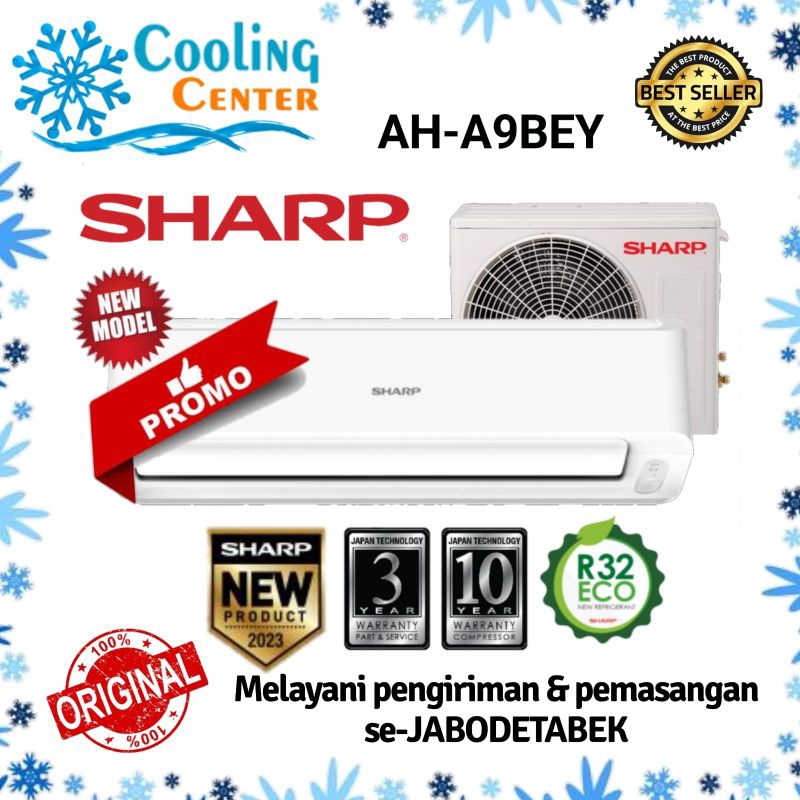 AC SHARP 1 pk AH - A 9 ZCY TURBO Harga Unit Only garansi 10 Tahun Freon r32