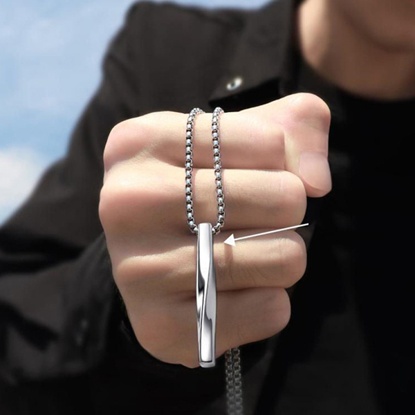 kalung fashion pria wanita hip-hop twisted pendant necklace jka261(2f5)