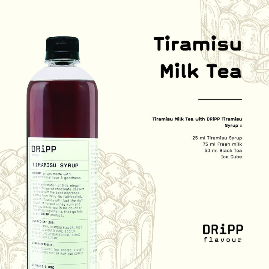 

Dripp Syrup Tiramisu 760 ML - Rasa Tiramisu 760 ML