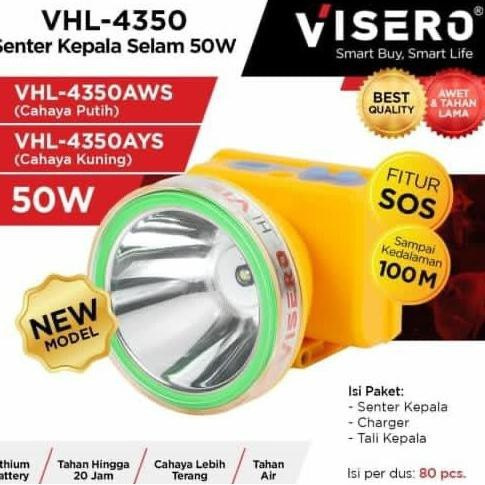 Visero Senter Kepala Selam Super Terang VHL-4350AWS 50 Watt