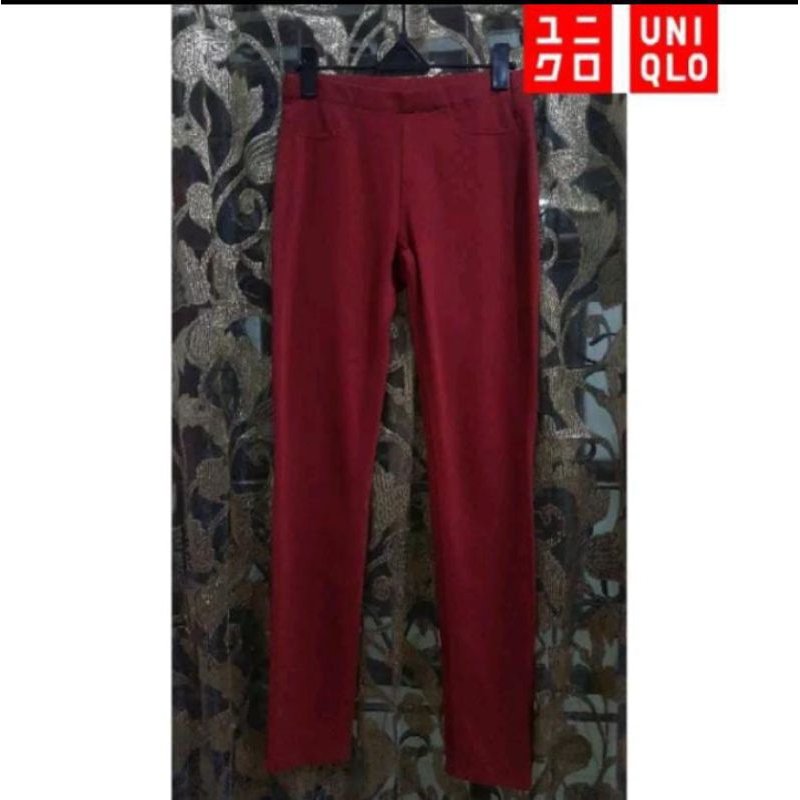 Uniqlo leging ultra stretch maron