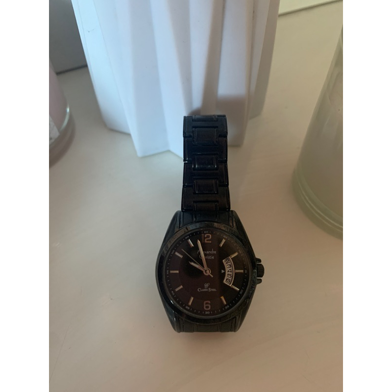 Jam tangan alexandre christie hitam